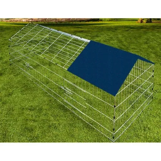 Rabbit hutch | Free-range hutch | Includes parasol | 180 x 75 x 75 cm