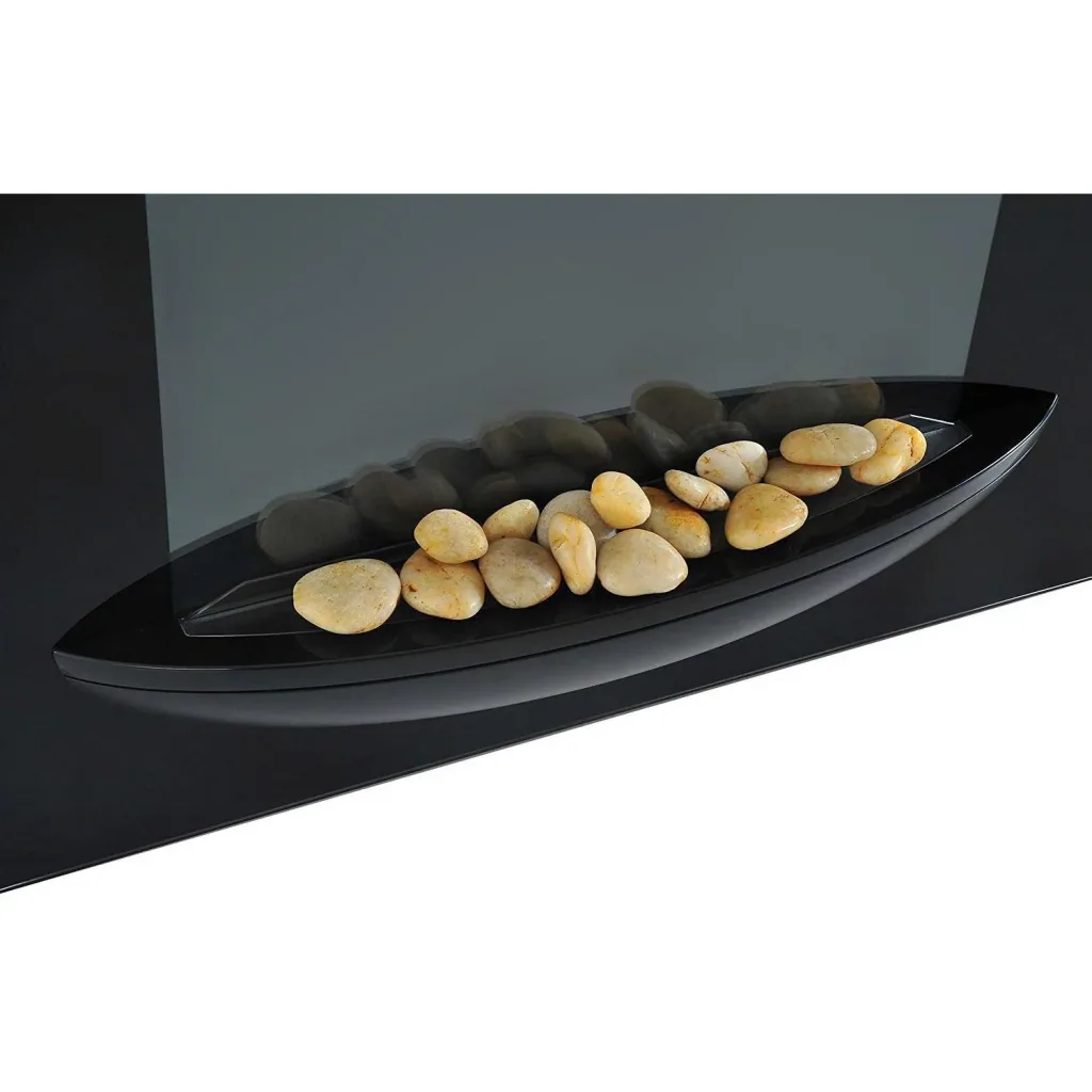Electric fireplace wall fireplace 1800 Watt 7 colors LED flame illusion black