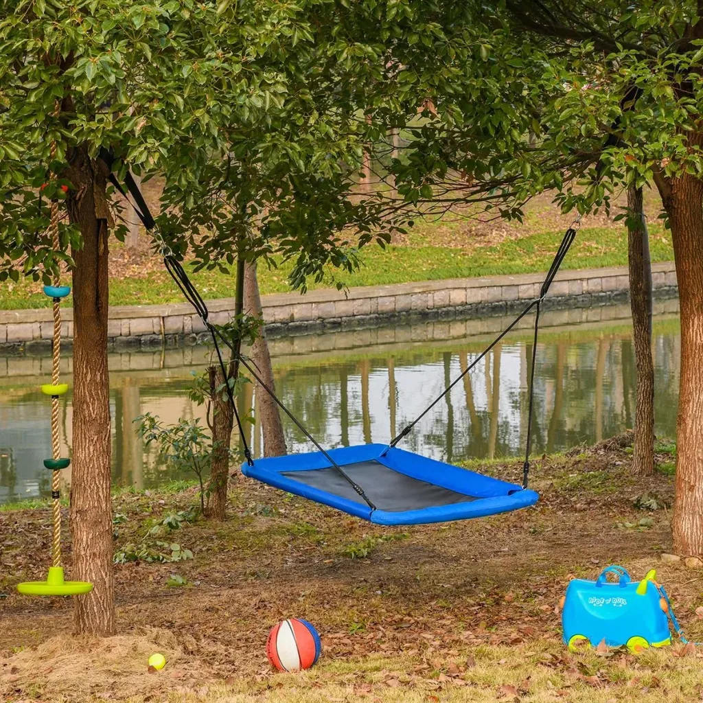 Nest swing for children blue, black