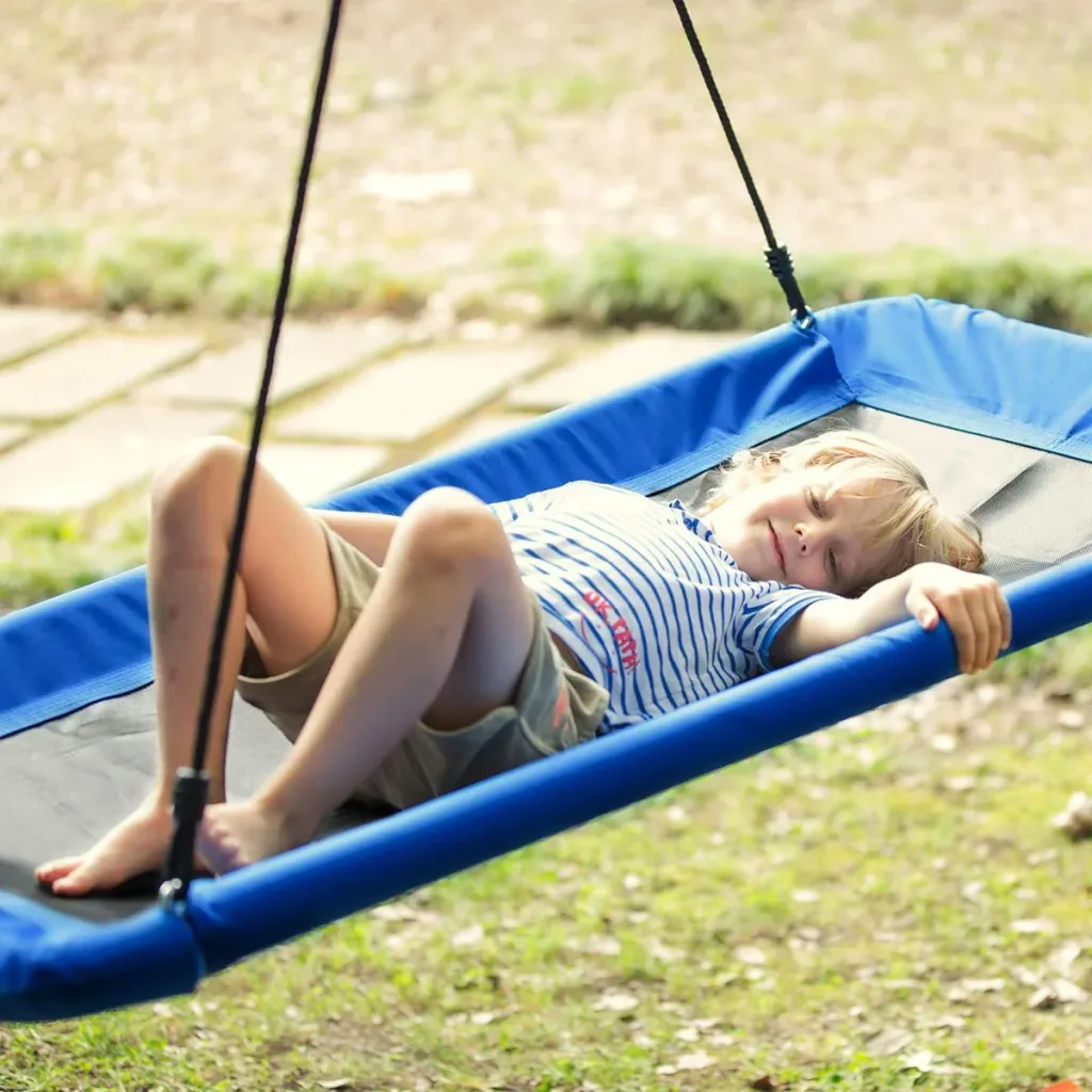 Nest swing for children blue, black
