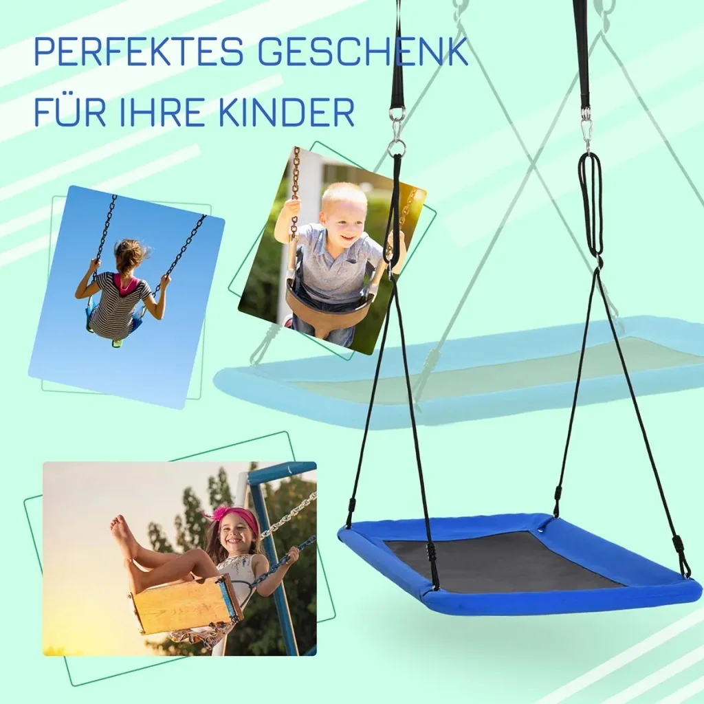 Nest swing for children blue, black