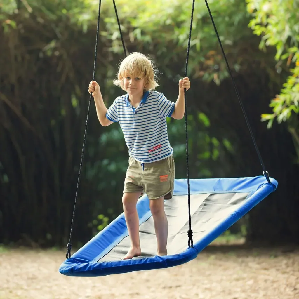Nest swing for children blue, black