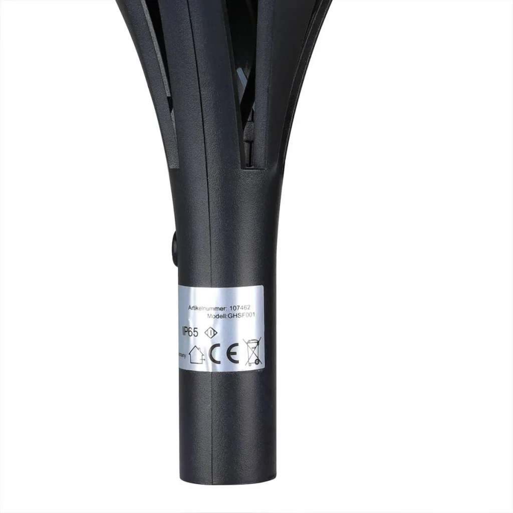 LED solar flashlight - set of 2 - with flame effect