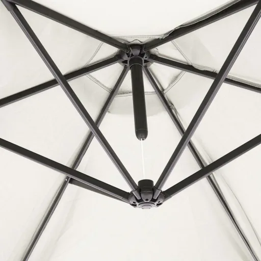 Parasol foldable aluminum cream with crank Ø 300 cm