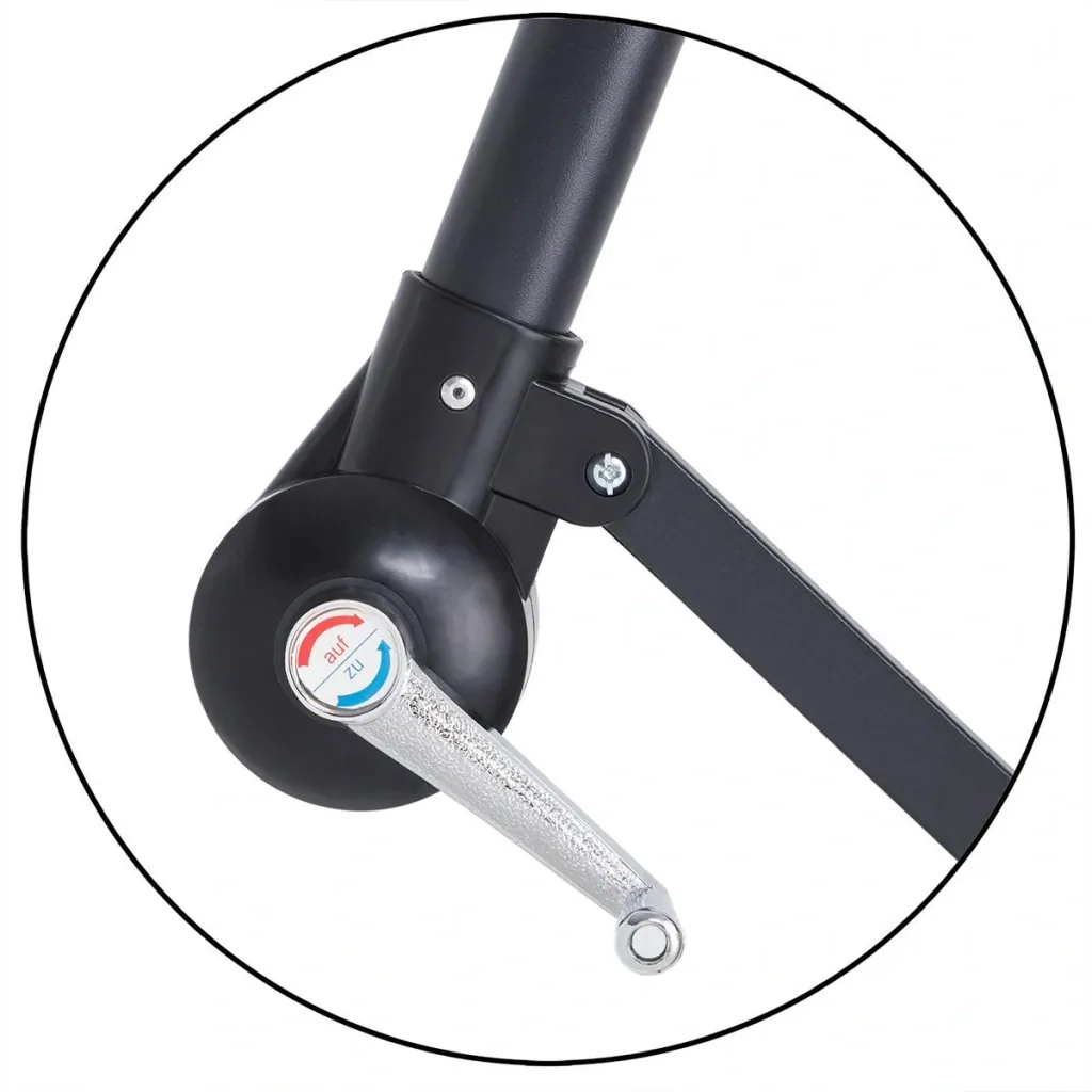 Parasol foldable aluminum cream with crank Ø 300 cm