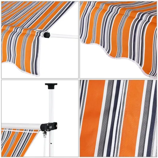 Clamp awning yellow/blue 300cm
