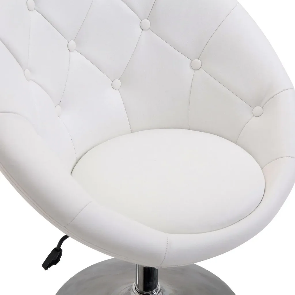 Height-adjustable work stool white