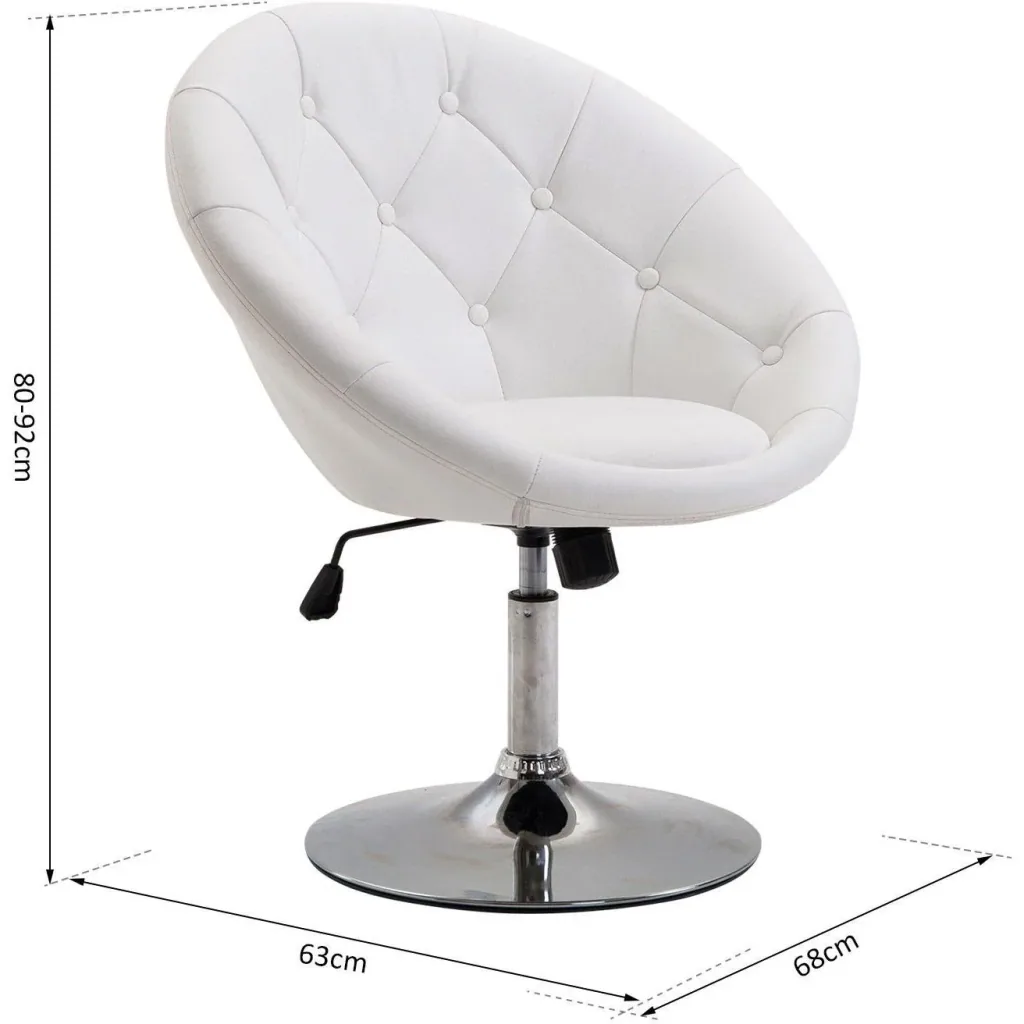 Height-adjustable work stool white