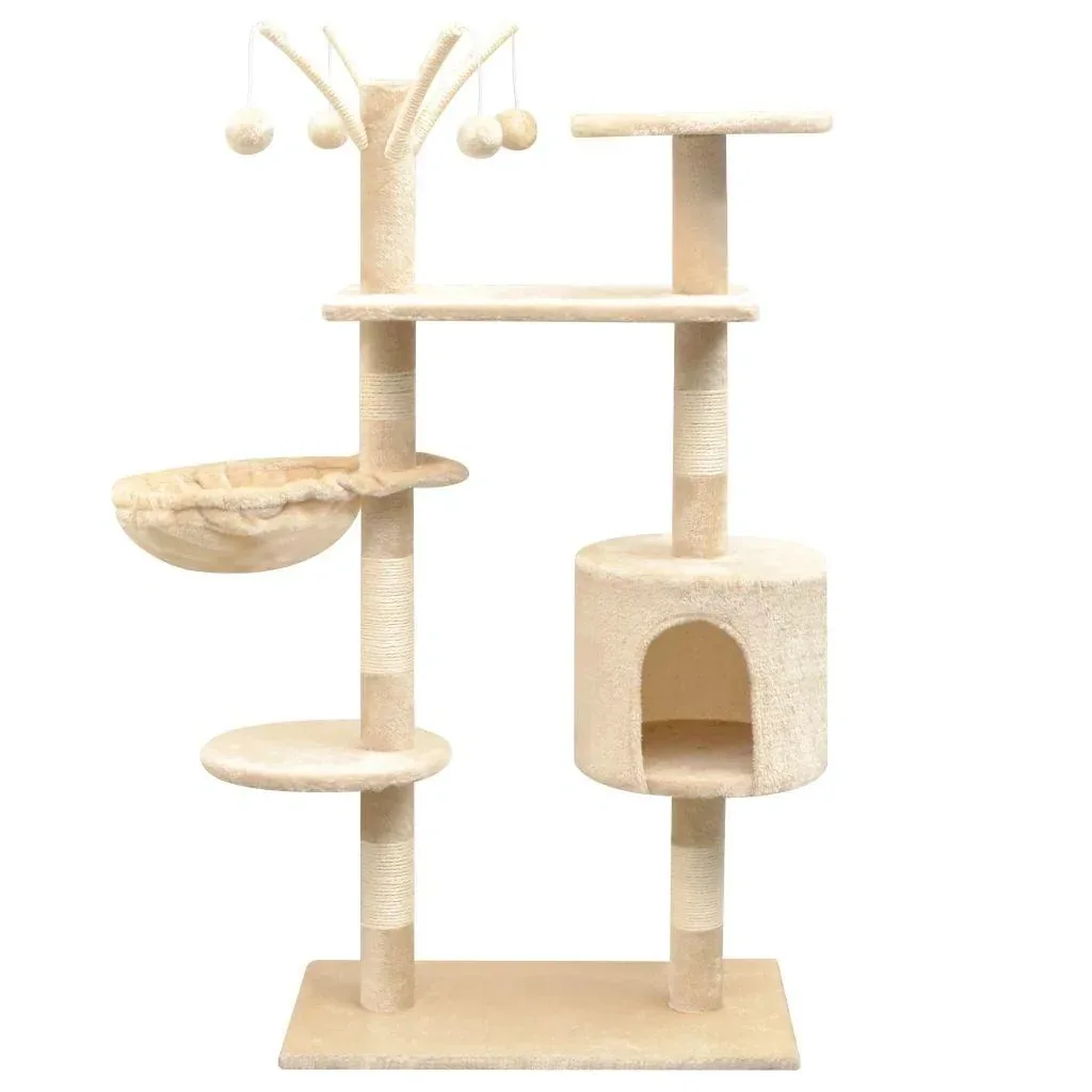 Sisal scratching post 125 cm beige