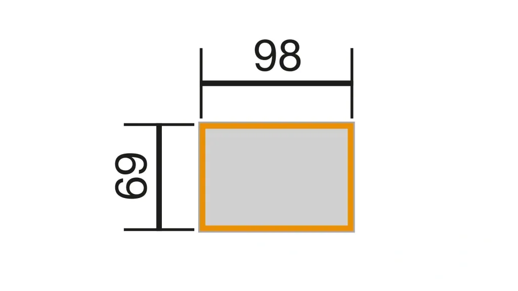 Modular raised bed, wall thickness 21 mm, red, 100 x 71 x 69 cm