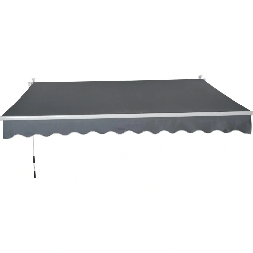 Clamp awning with hand crank