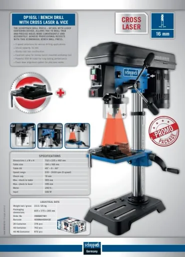 Bench Drill DP16SL 550 Watt