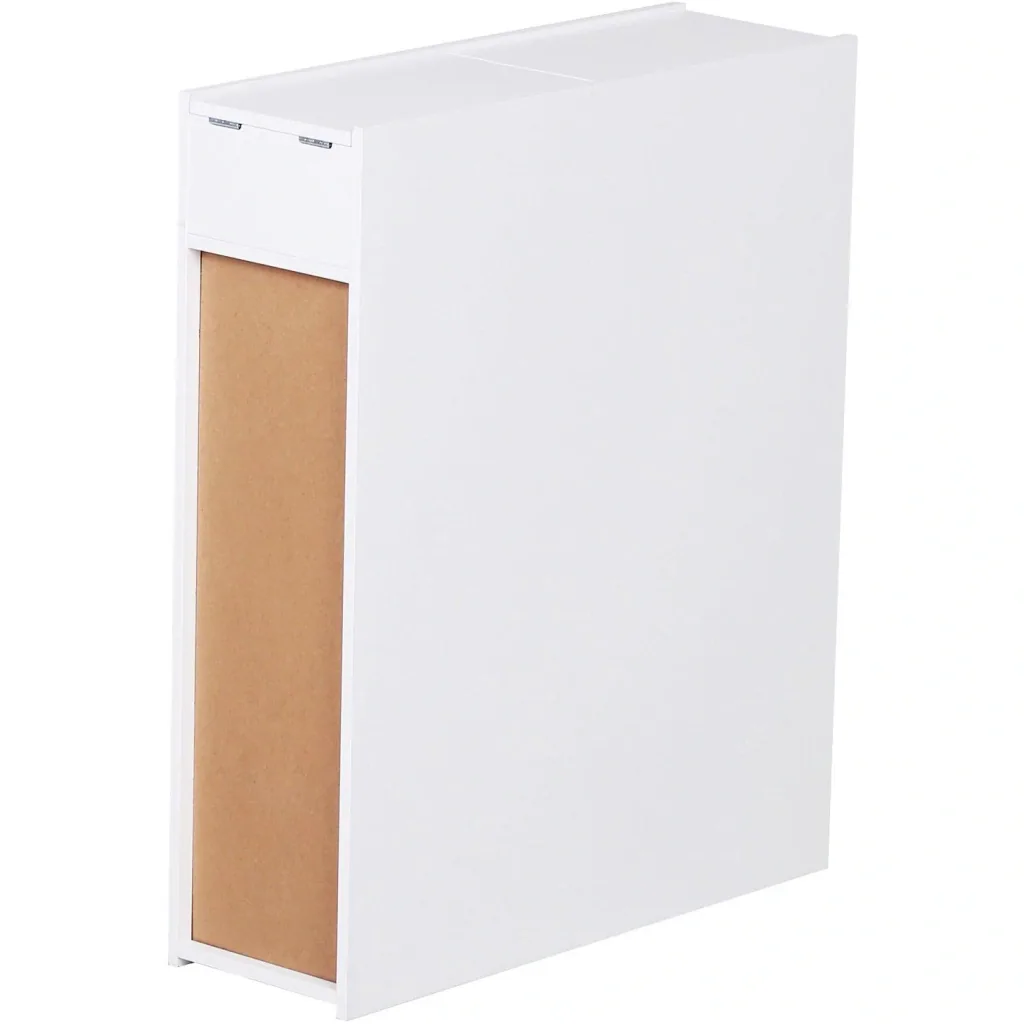 Bathroom furniture bathroom cabinet bathroom cabinet with 2 drawers and 1 storage compartment wood white 48 x 17 x 58 cm