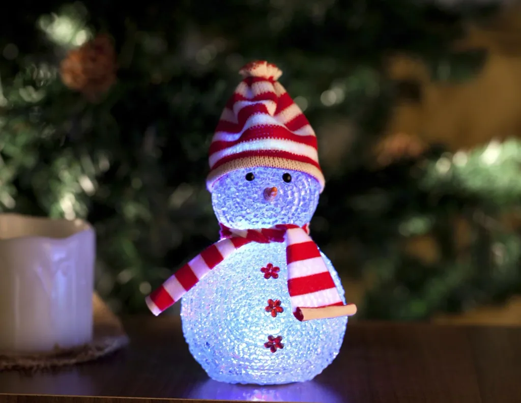 Snowman - figure with color changing LED