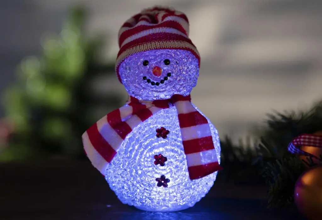 Snowman - figure with color changing LED