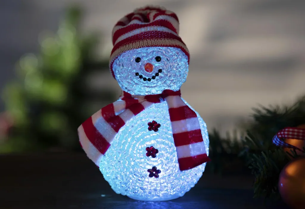 Snowman - figure with color changing LED