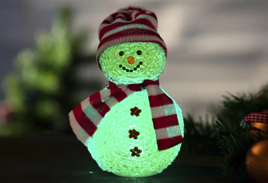 Snowman - figure with color changing LED