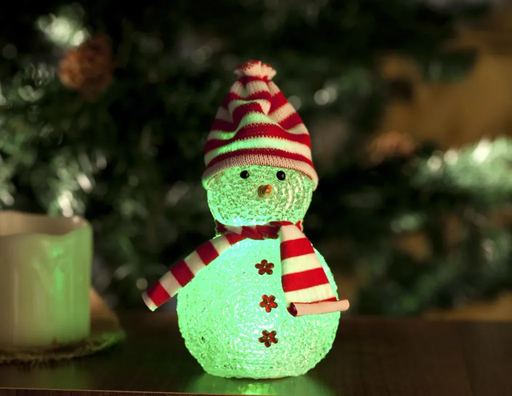Snowman - figure with color changing LED