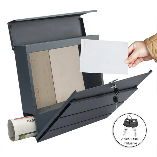 Designer mailbox in anthracite