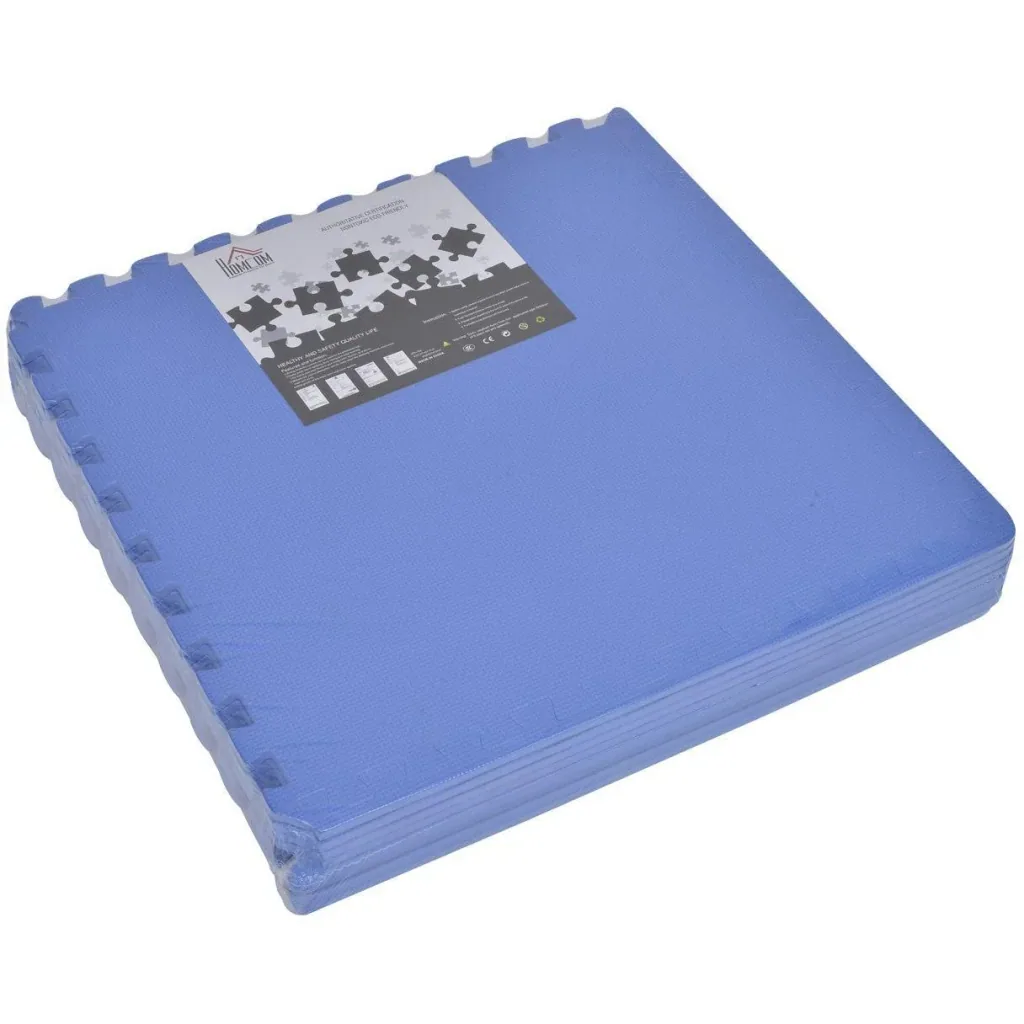8-piece puzzle mat, play mat, floor mat, gymnastics mat, EVA blue