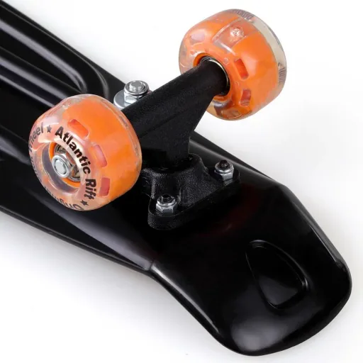 Skateboard with LED light - Black & Orange - 57 cm