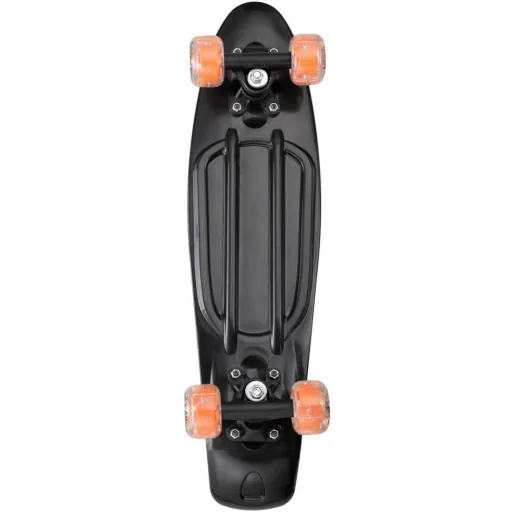 Skateboard with LED light - Black & Orange - 57 cm