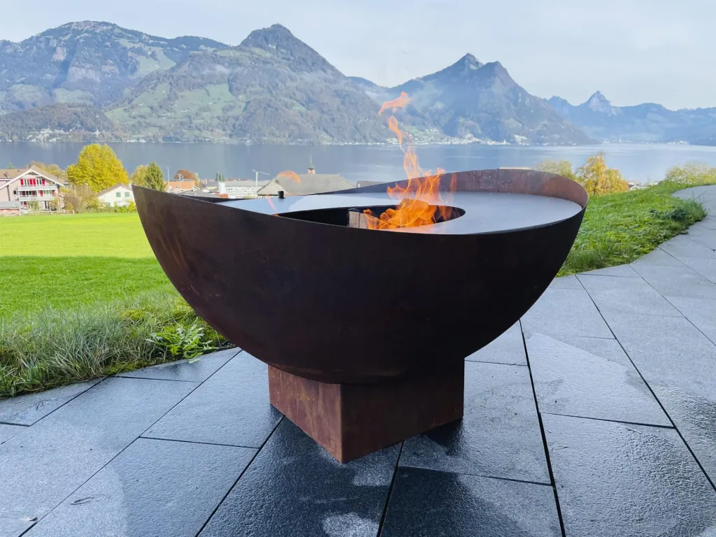 Fire bowl Wave rust, without accessories