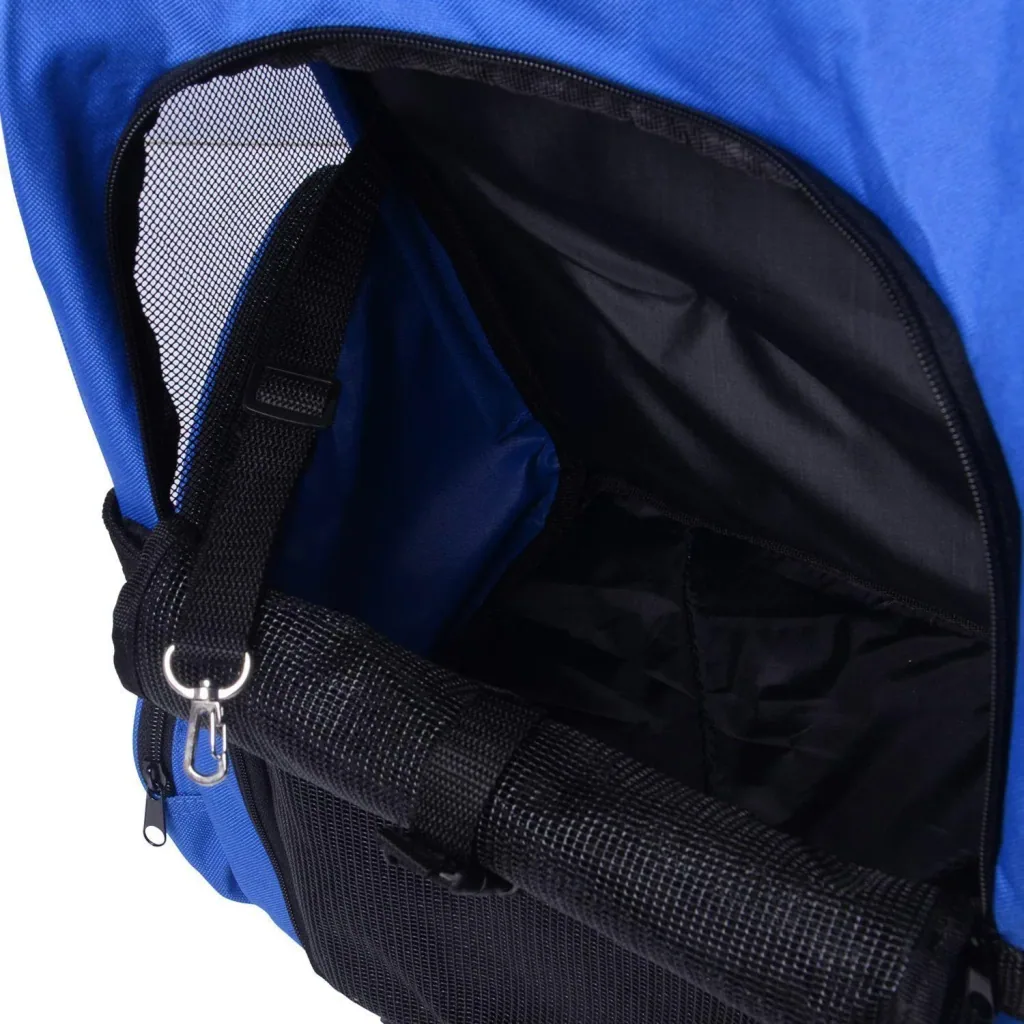 2-in-1 dog trolley carrier bag backpack blue