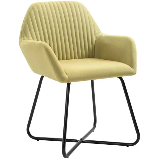Dining chairs 2 in green fabric