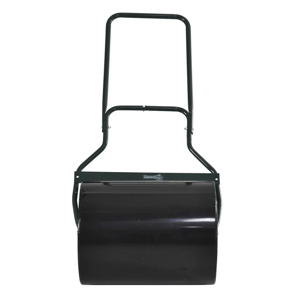 Lawn roller with U-handle black/green