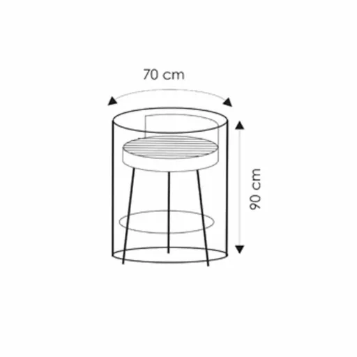 Grill Afdekhoes Rond 70x90cm - Barbecue Beschermhoes Transparant