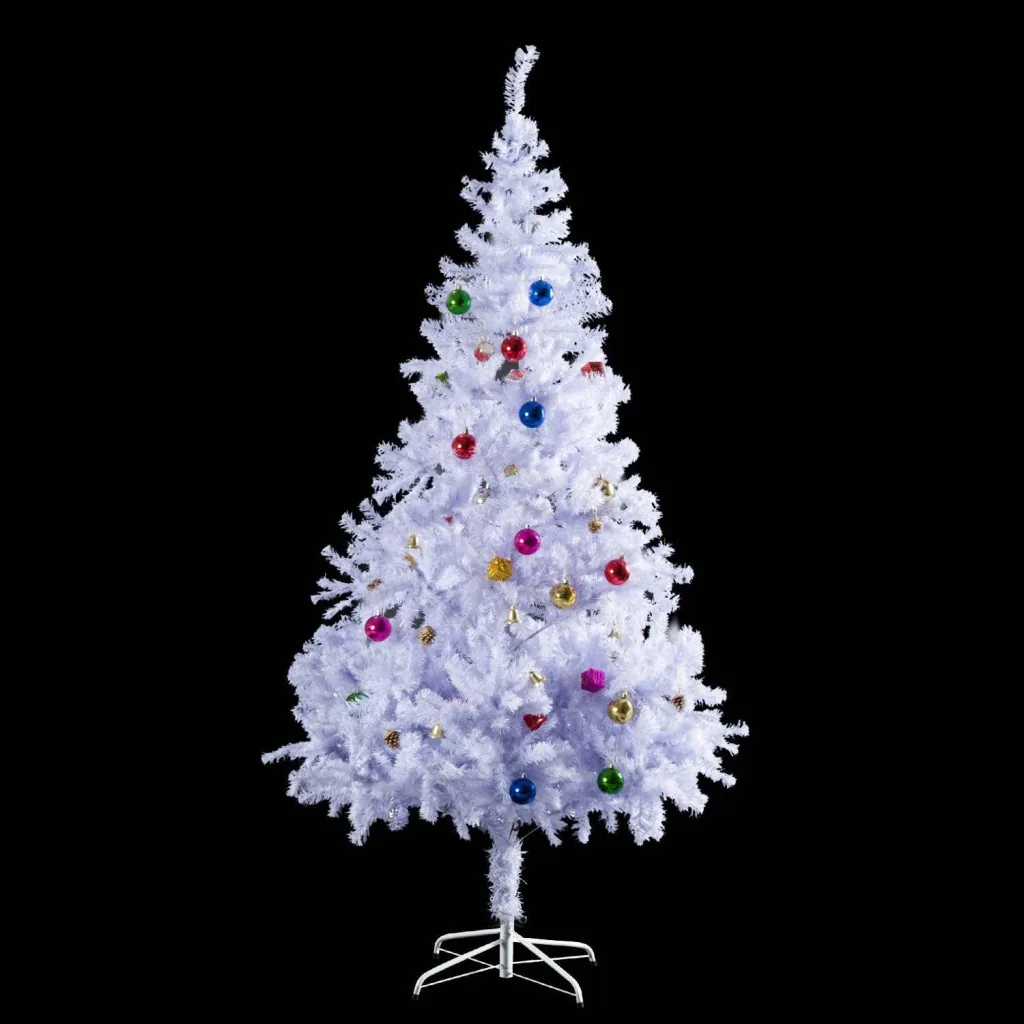 Christmas tree with stand incl. decoration 180cm white