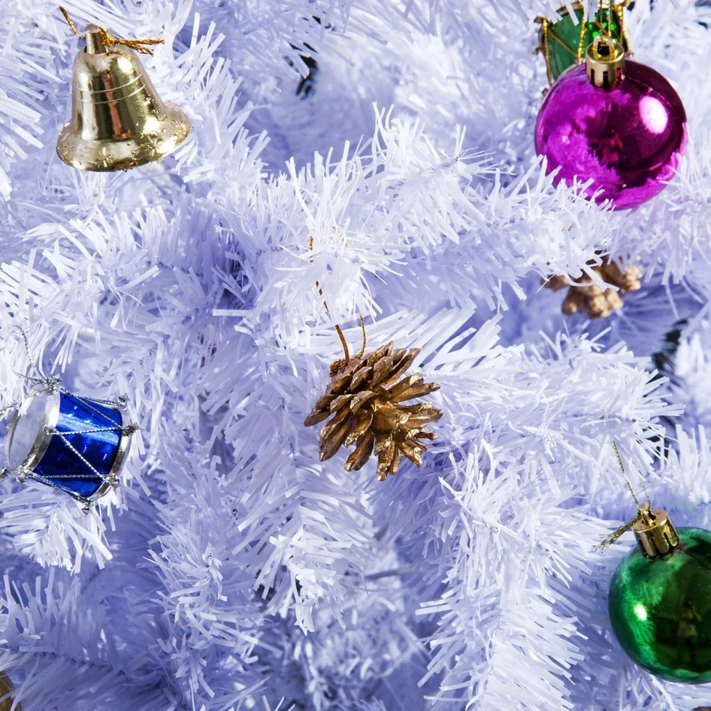 Christmas tree with stand incl. decoration 180cm white