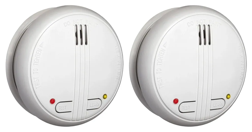 Wireless smoke detector, connectable - 2 pieces