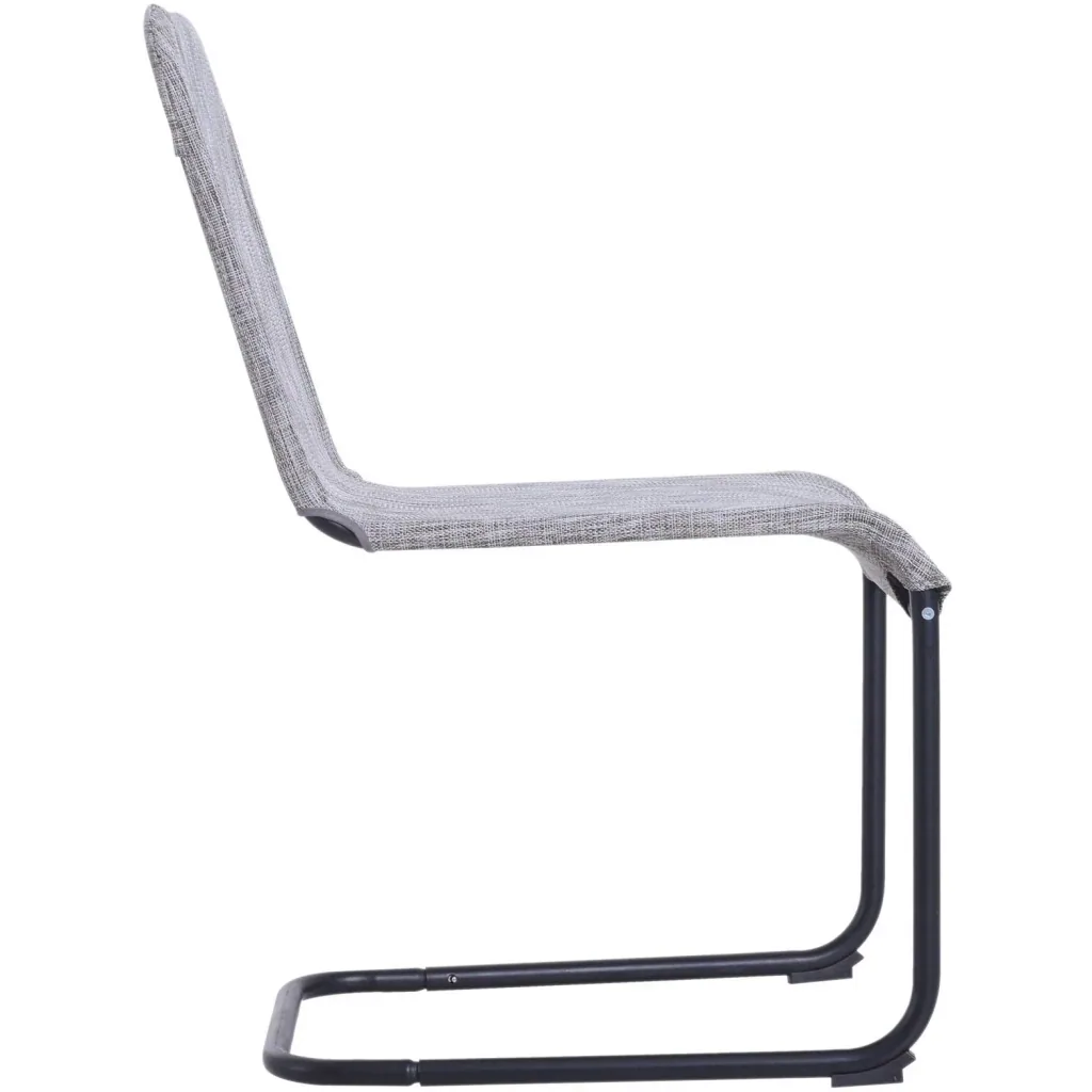 Set of 2 balcony chairs, garden chairs, cantilever chairs, weatherproof, grey, 61 x 51 x 86 cm