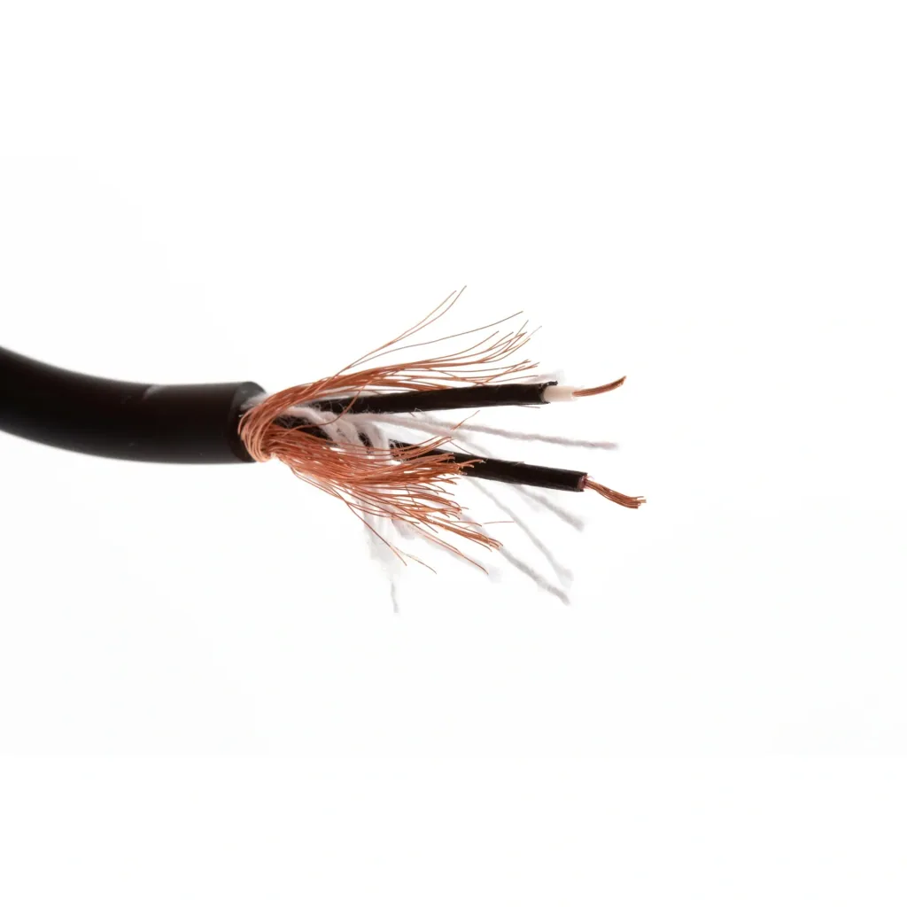 Stereo OFC microphone cable - double shielding - black - 100 m