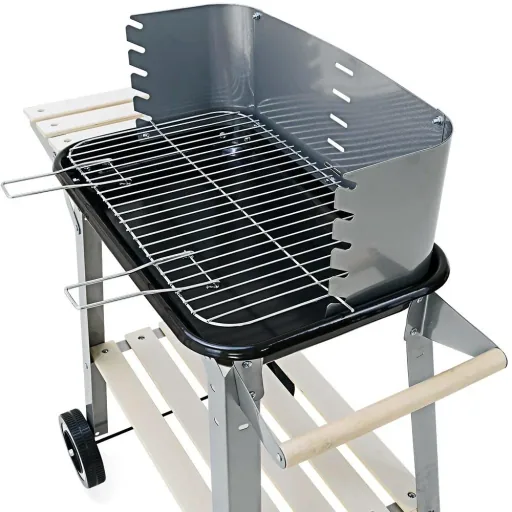 BBQ Grill - With wheels and worktop - 55x35cm