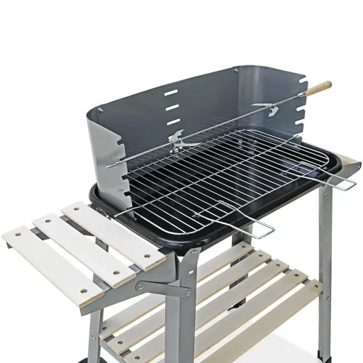 BBQ Grill - With wheels and worktop - 55x35cm