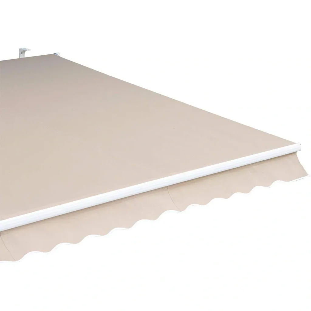 Aluminum articulated arm awning