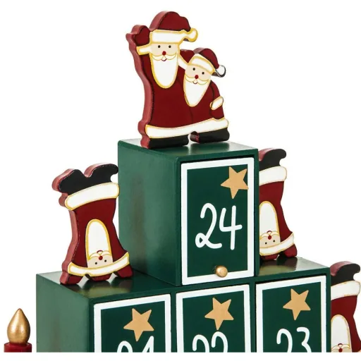 Advent calendar Christmas tree - made of wood