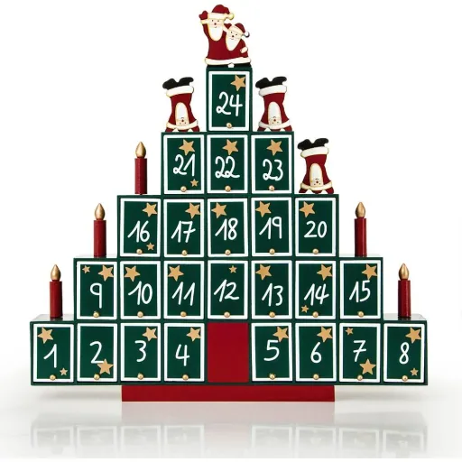 Advent calendar Christmas tree - made of wood