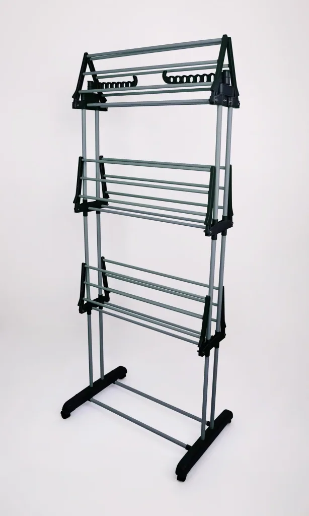 Tower clothes airer XXL, black/silver