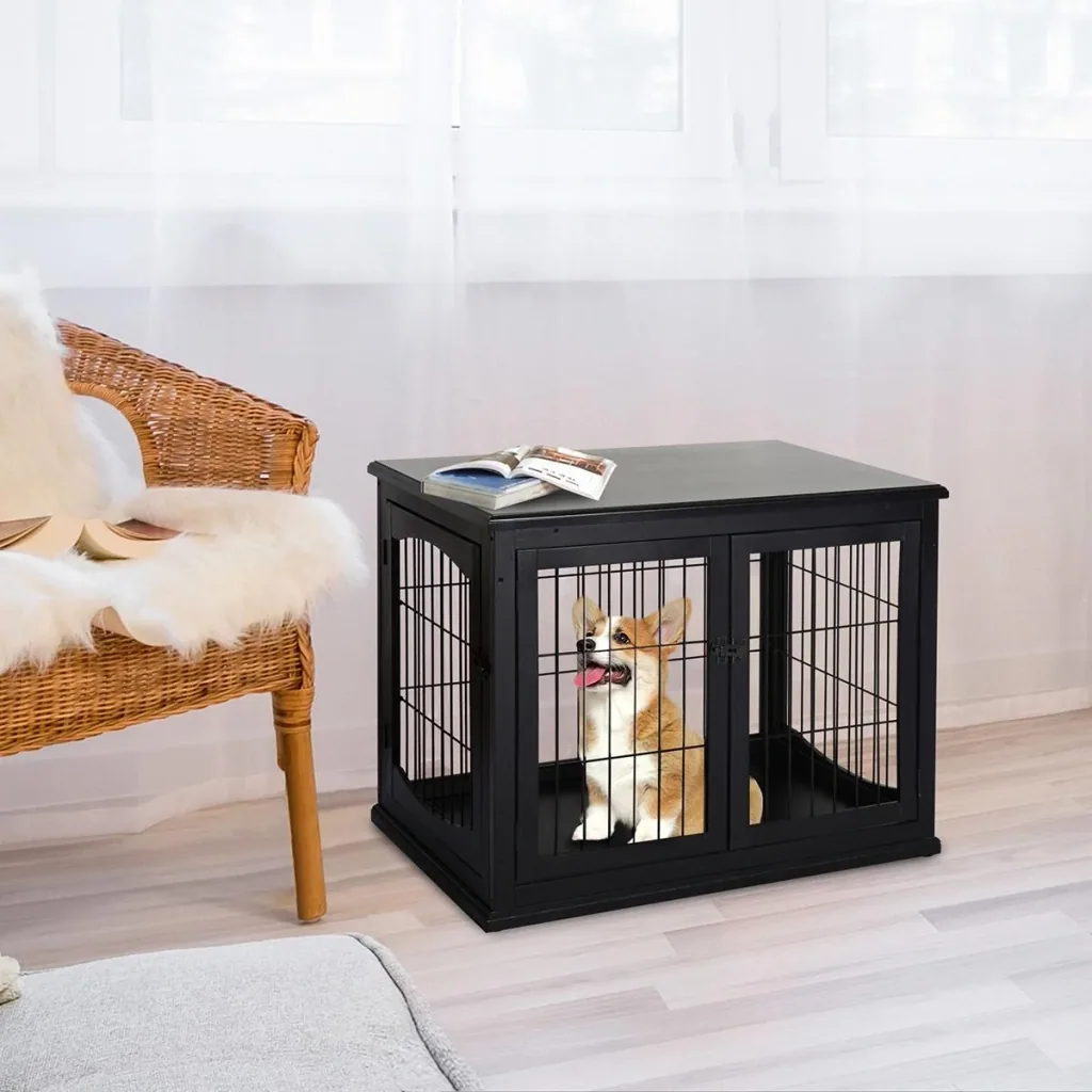 Pawhut dog cage with 2 doors