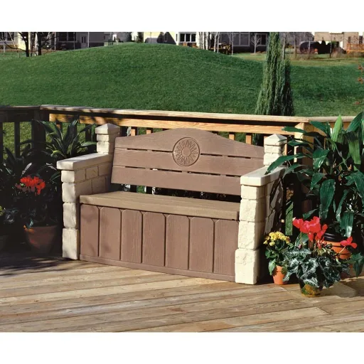 Outdoor storage bench