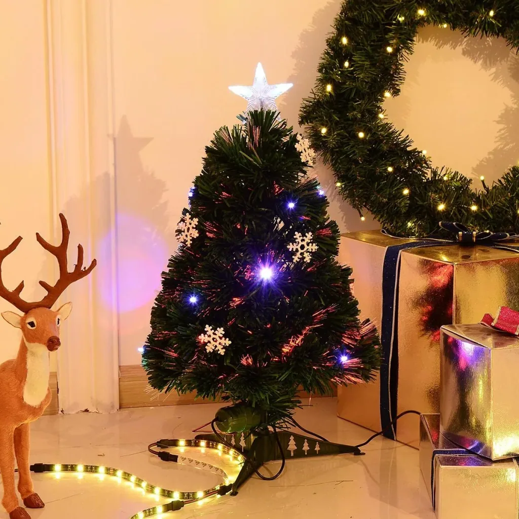 Christmas tree including plastic stand green