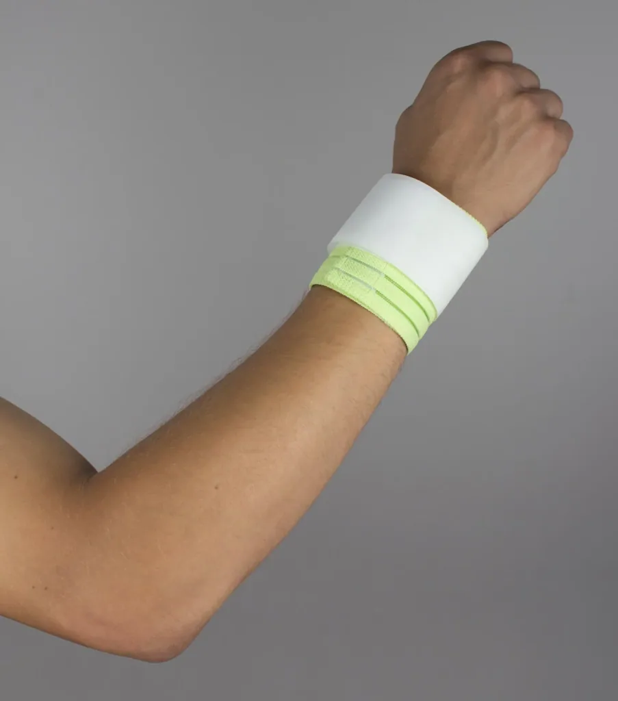 Wrist support made from recycled plastic