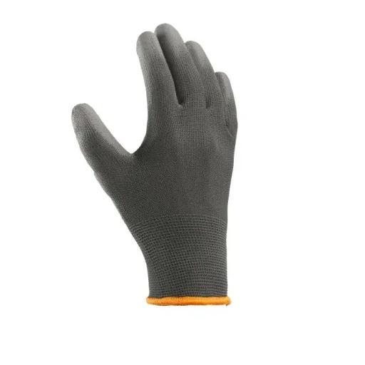 Polyester-Strickhandschuh grau, 5er Set
