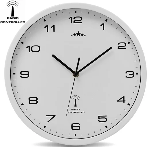 Wall clock radio Ø 31cm - white