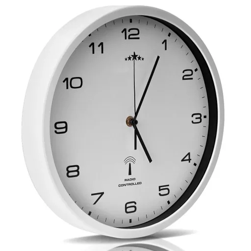 Wall clock radio Ø 31cm - white