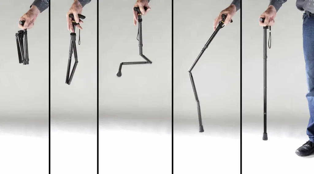 Folding walking stick, 83 - 93 cm